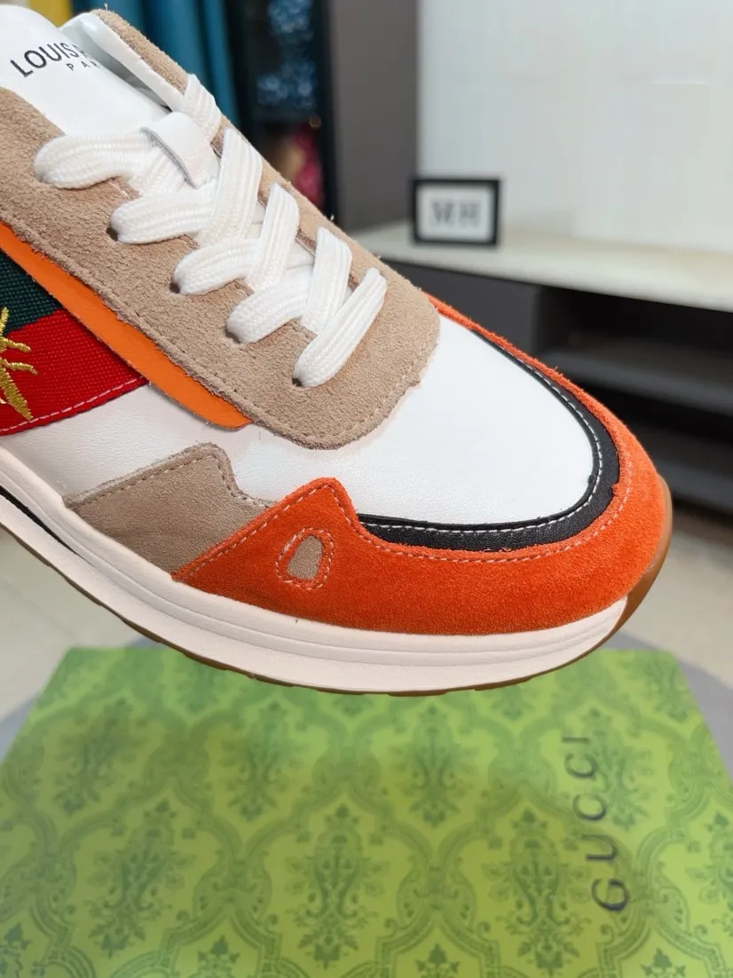 Men's shoes 💰420🌸🌸[GUCCI] Gucci's new spring and summer slip-on loafers with cartoon characters, Fendi F's low-cut trendy men's shoes, 😈The upper is made of Italian 🇮🇹 imported sheep suede with Lafayette embroidered leather, full pigskin lining, original rubber non-slip outsole! The style is high-profile and elegant, and the upper is versatile and fashionable. 🇱🇾🇱🇾A large number of ready-made and reposted pictures will be sold! 38-44,
